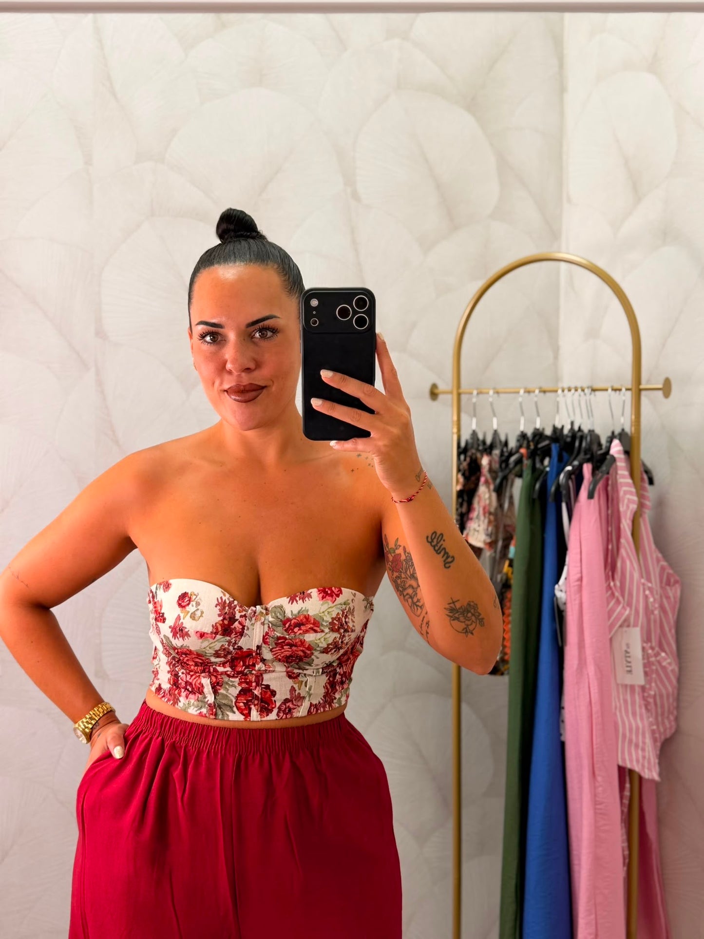 TOP CORSÉ FLORES