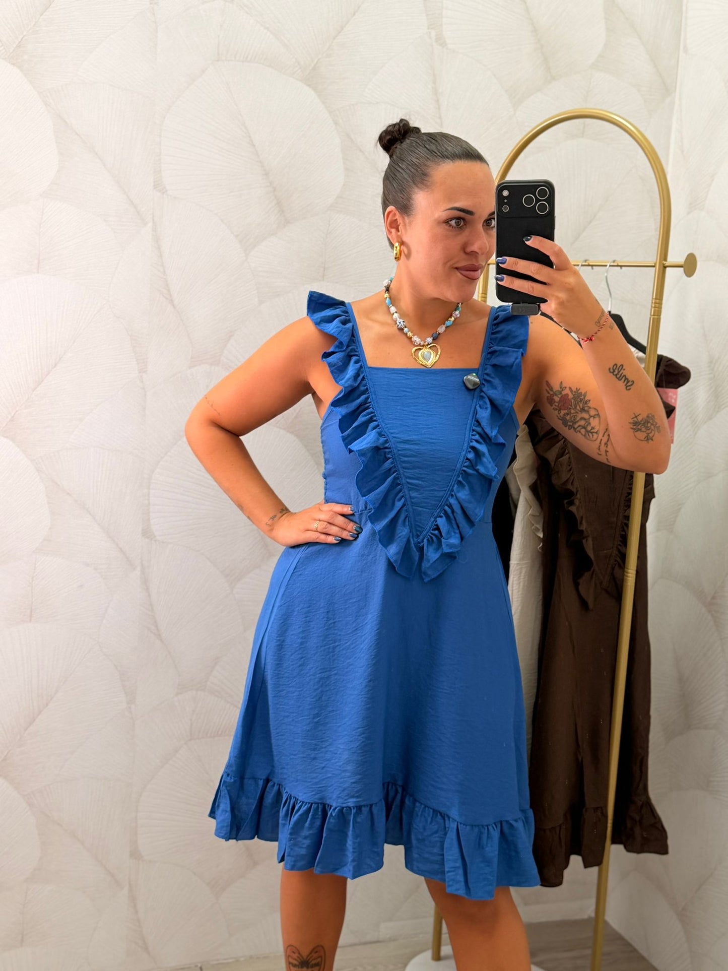 VESTIDO VOLANTE LISO