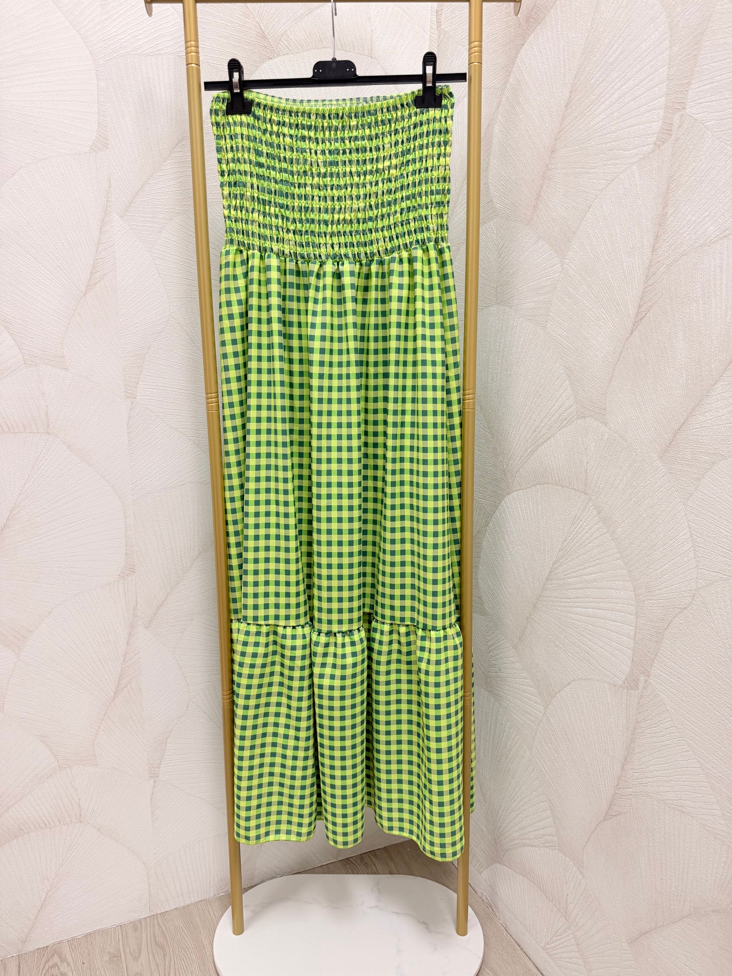 VESTIDO CUADROS PANEL DE ABEJA