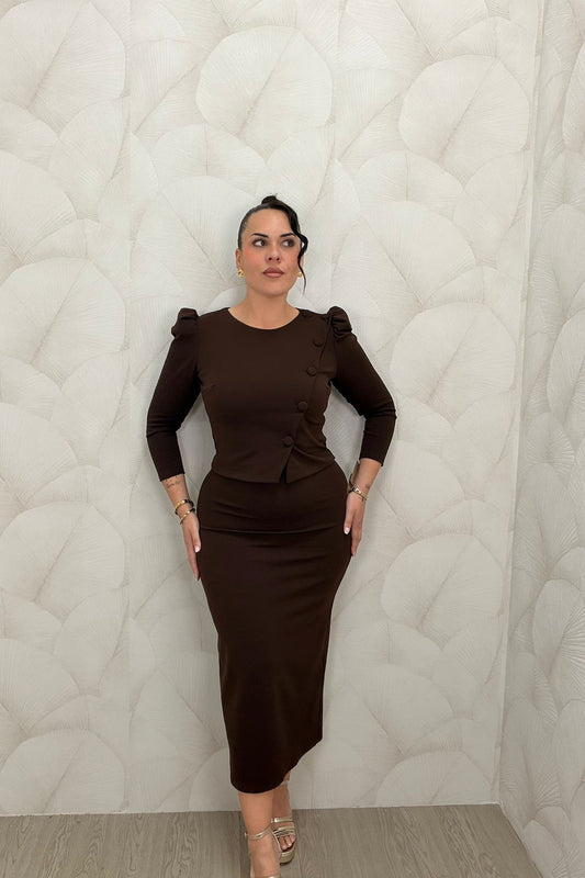 Conjunto Botones Falda y Top