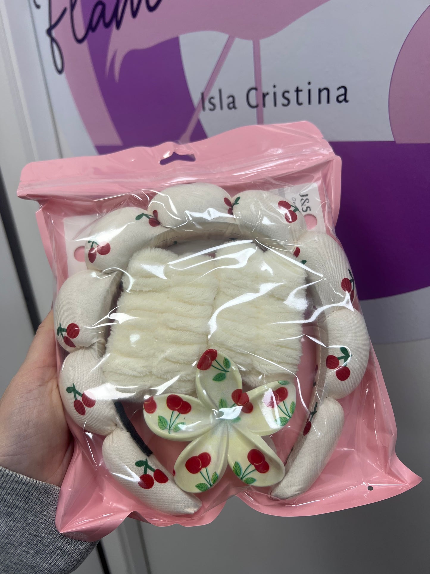 Diadema, puños y pinza