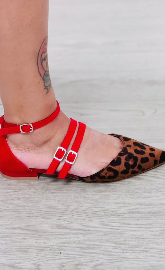 Zapato pico leopardo