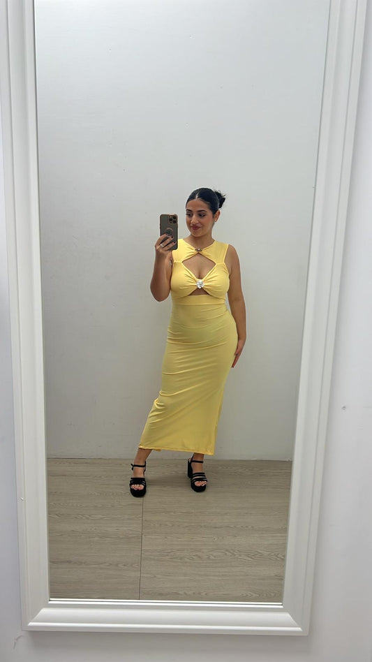 Vestido Flor Amarillo