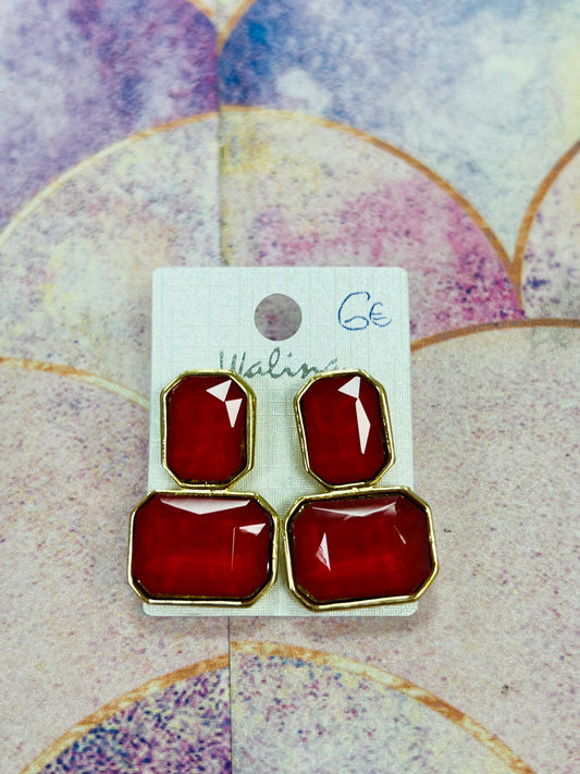 Pendiente Cristal Rojo