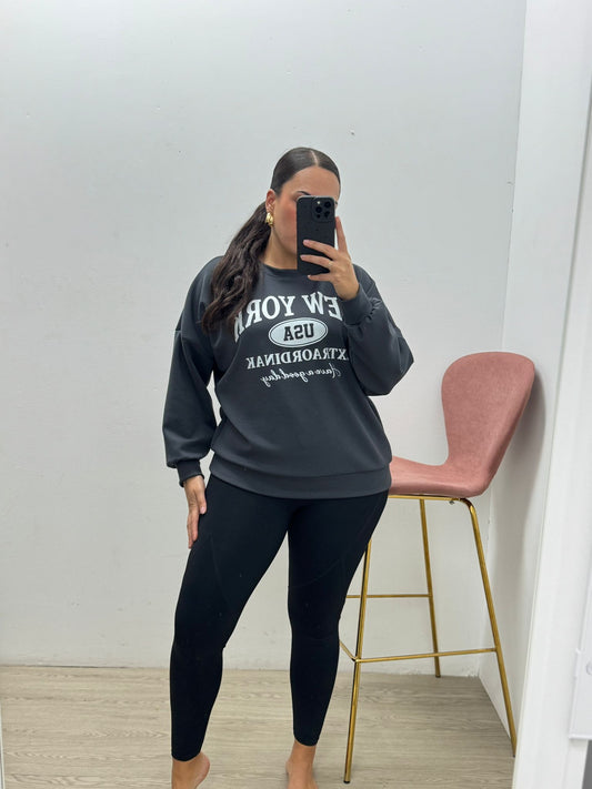 Sudadera New York Negra