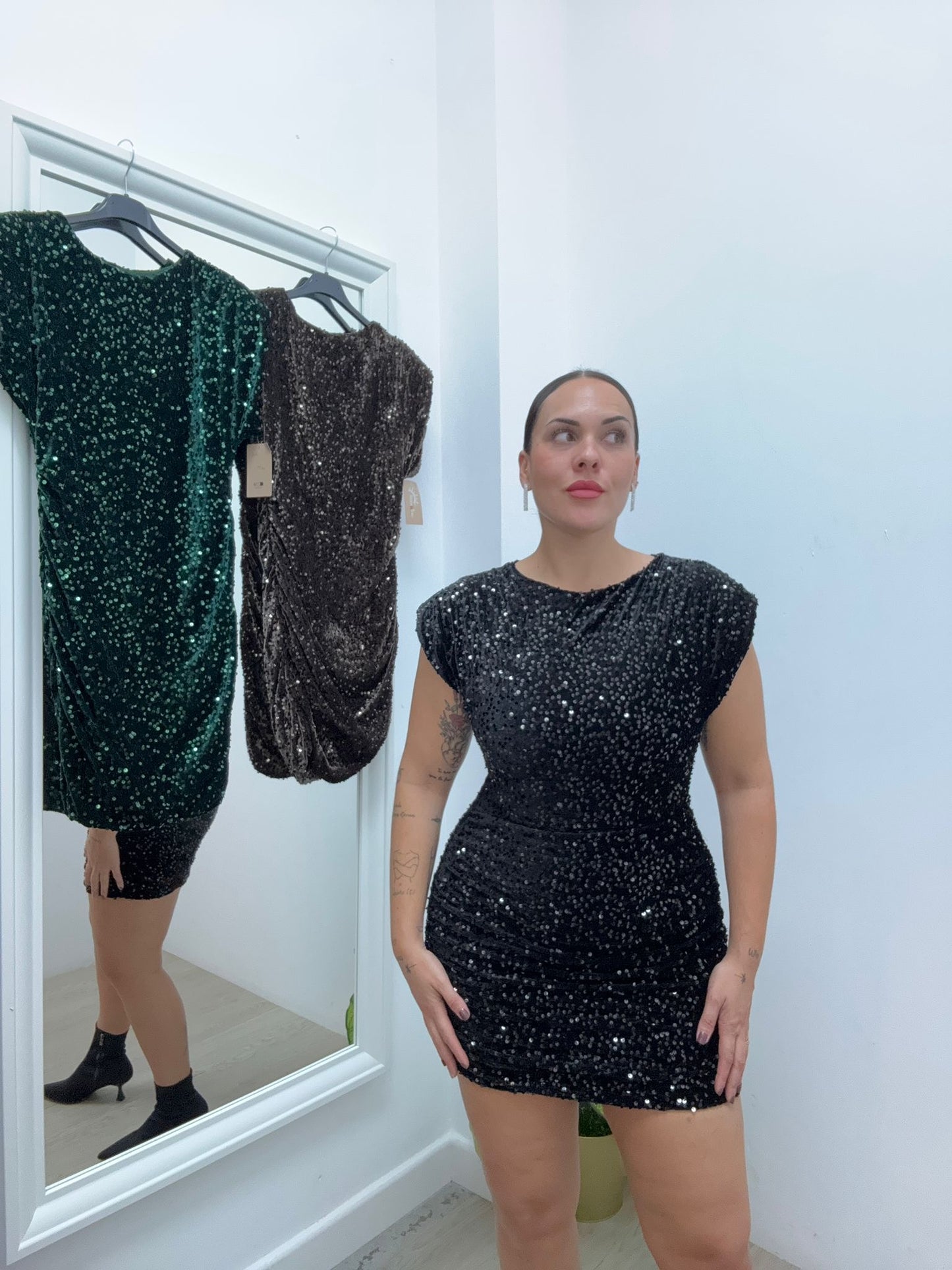 Vestido Lentejuelas Corto