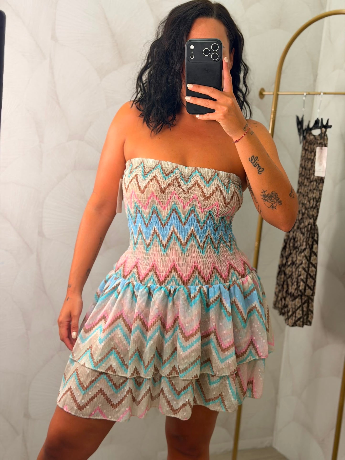 VESTIDO GASA ESTAMPADO