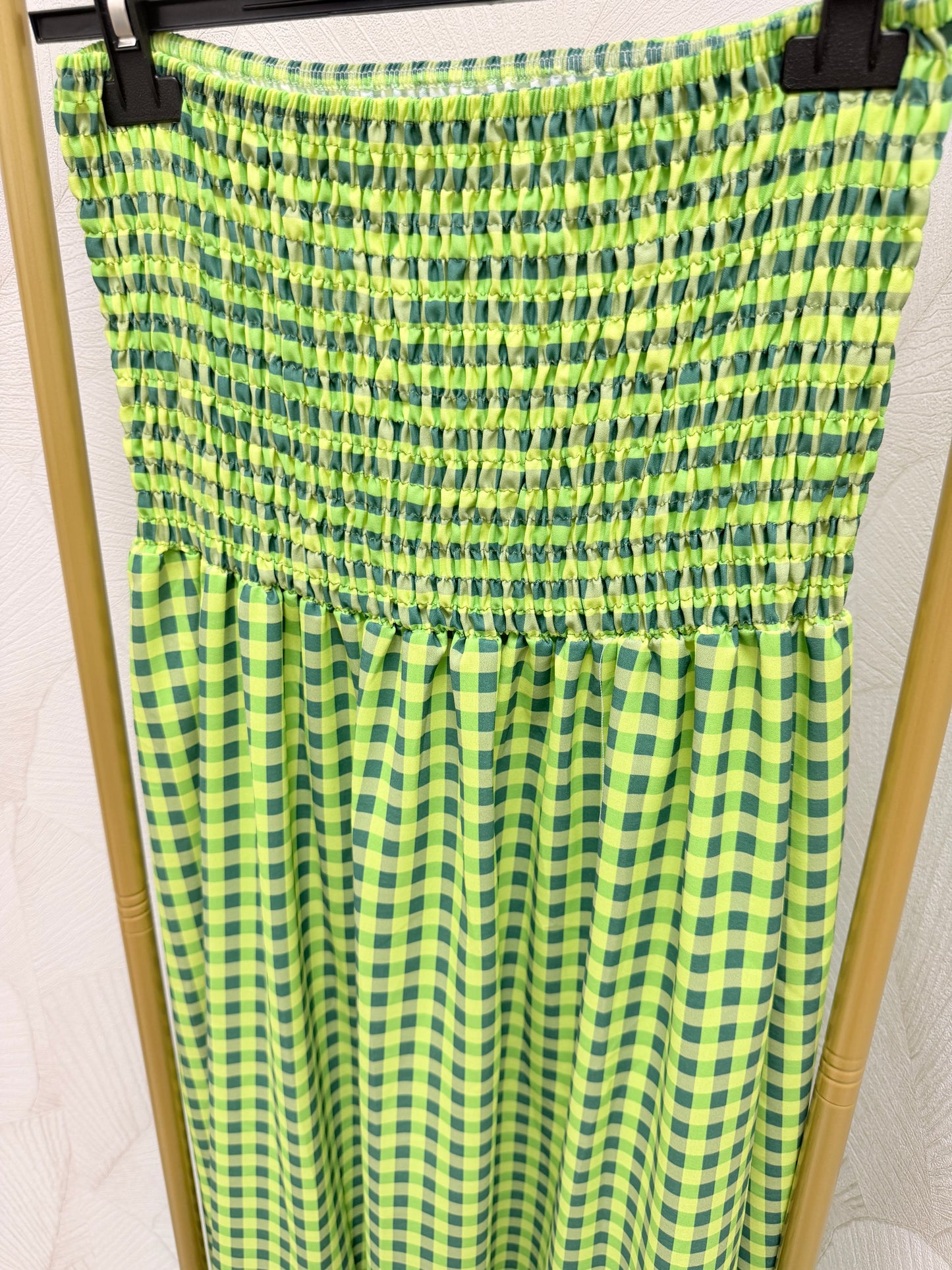 VESTIDO CUADROS PANEL DE ABEJA