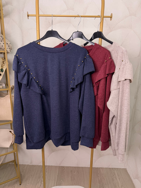 SUDADERA VOLANTE TACHUELAS