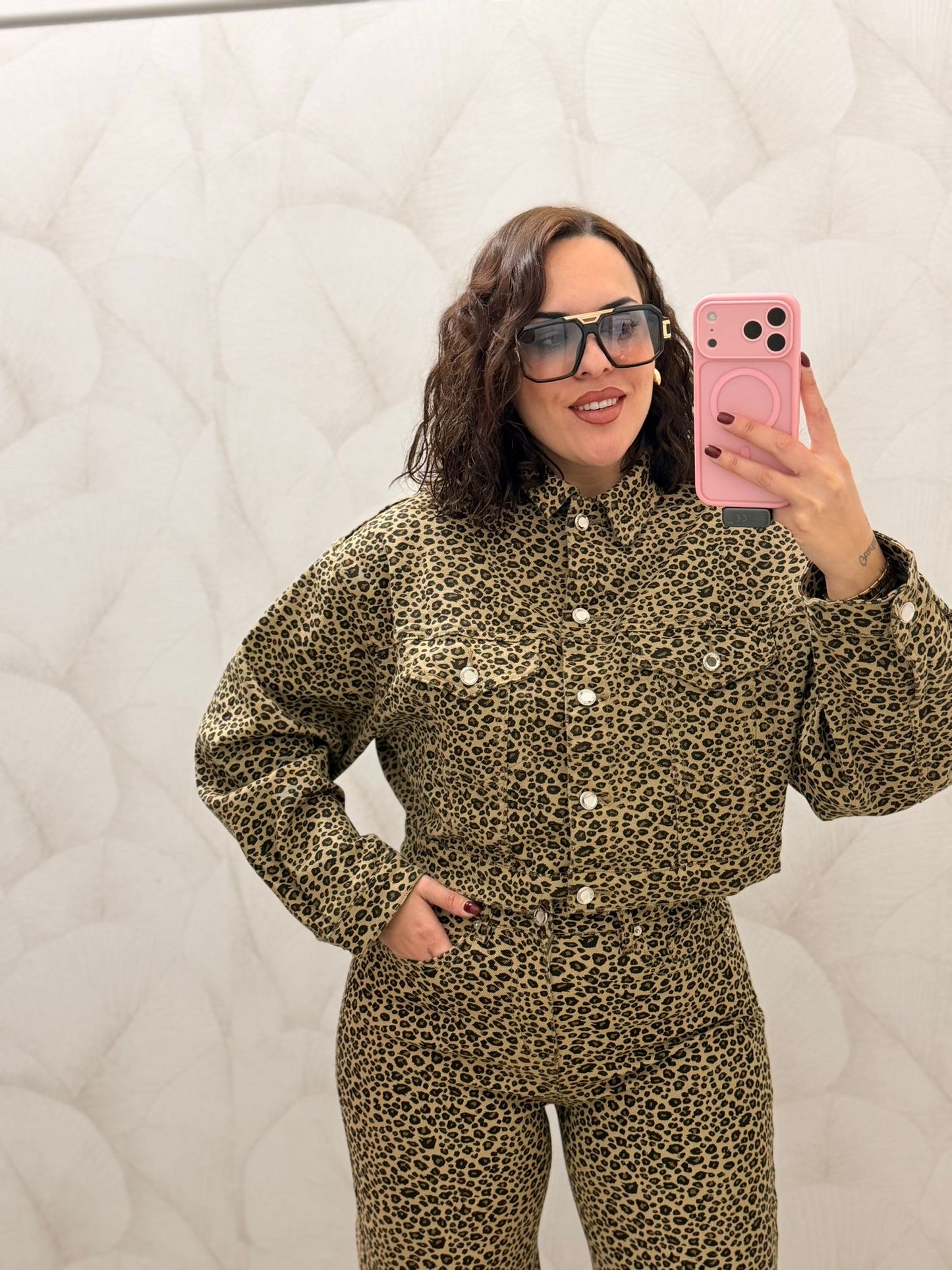 Chaqueta Vaquera Leopardo