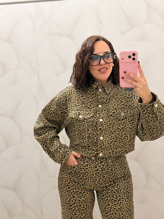 Chaqueta Vaquera Leopardo