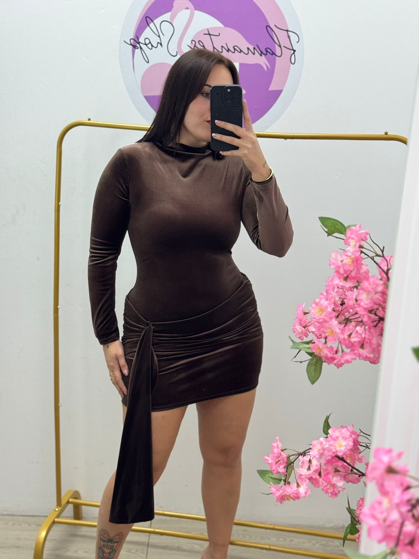 Vestido Terciopelo Marrón