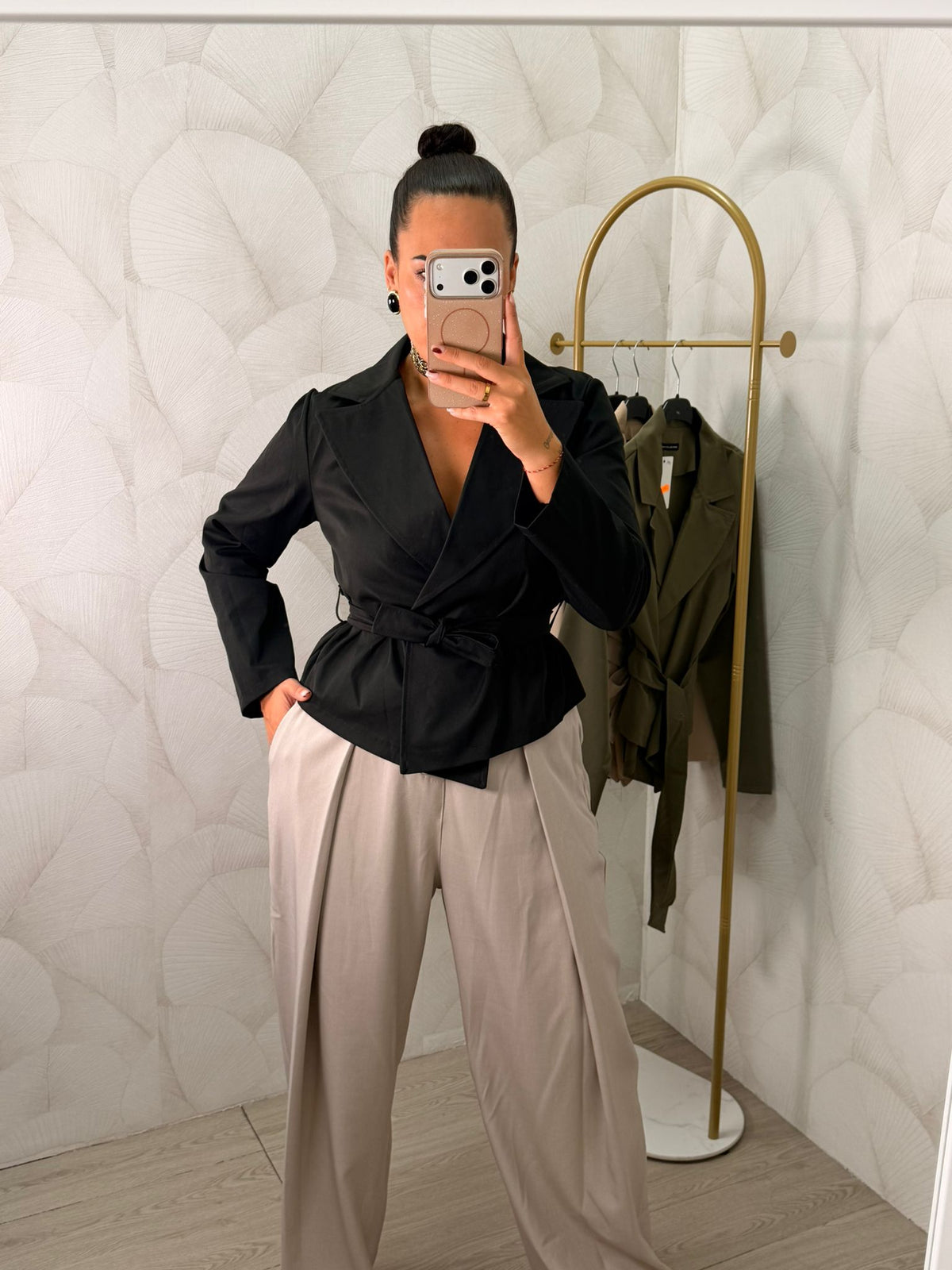 CHAQUETA GABARDINA CORTA