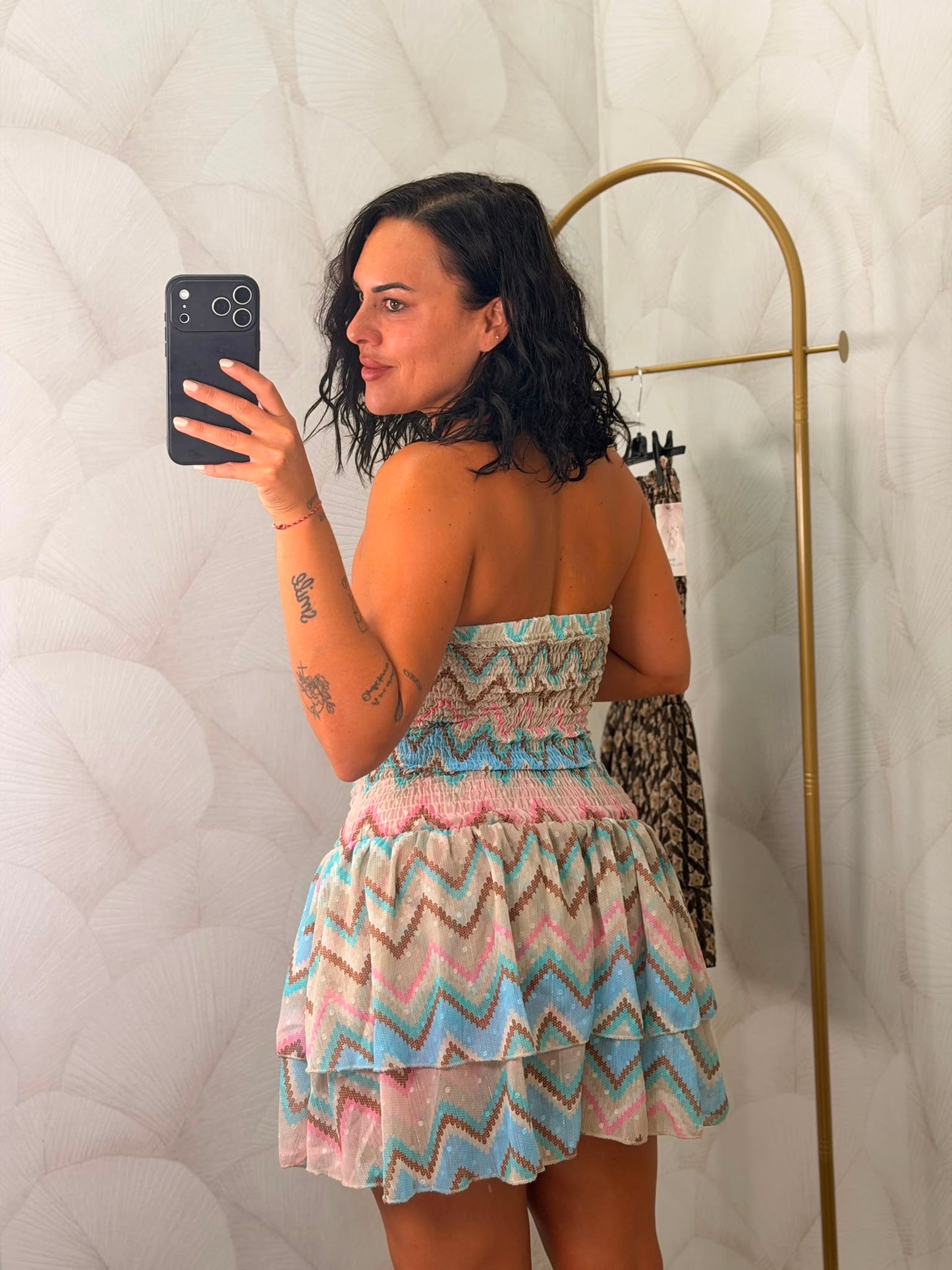 VESTIDO GASA ESTAMPADO