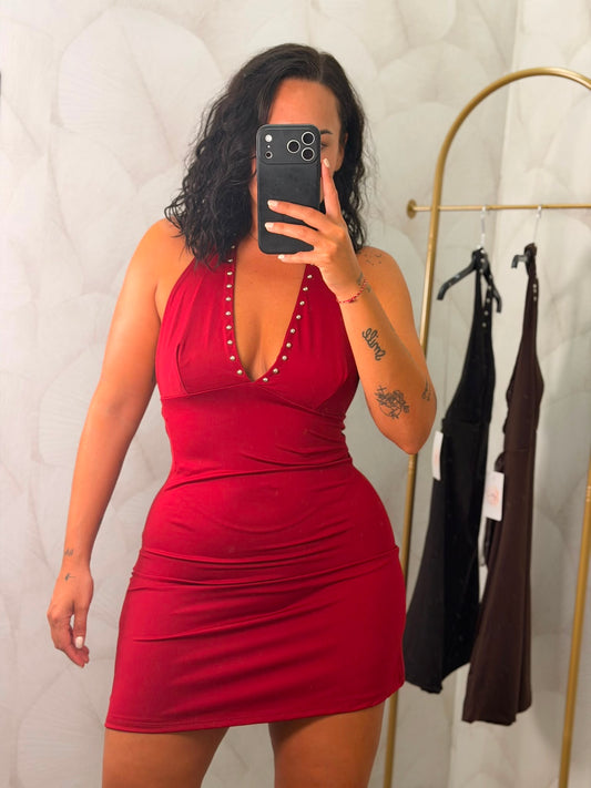 VESTIDO LICRA TACHUELAS