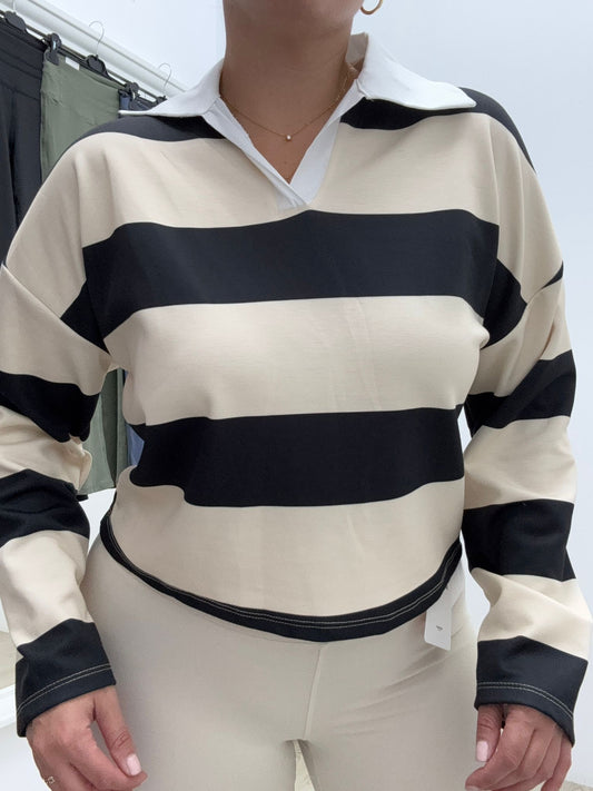 Sudadera Polo Rayas