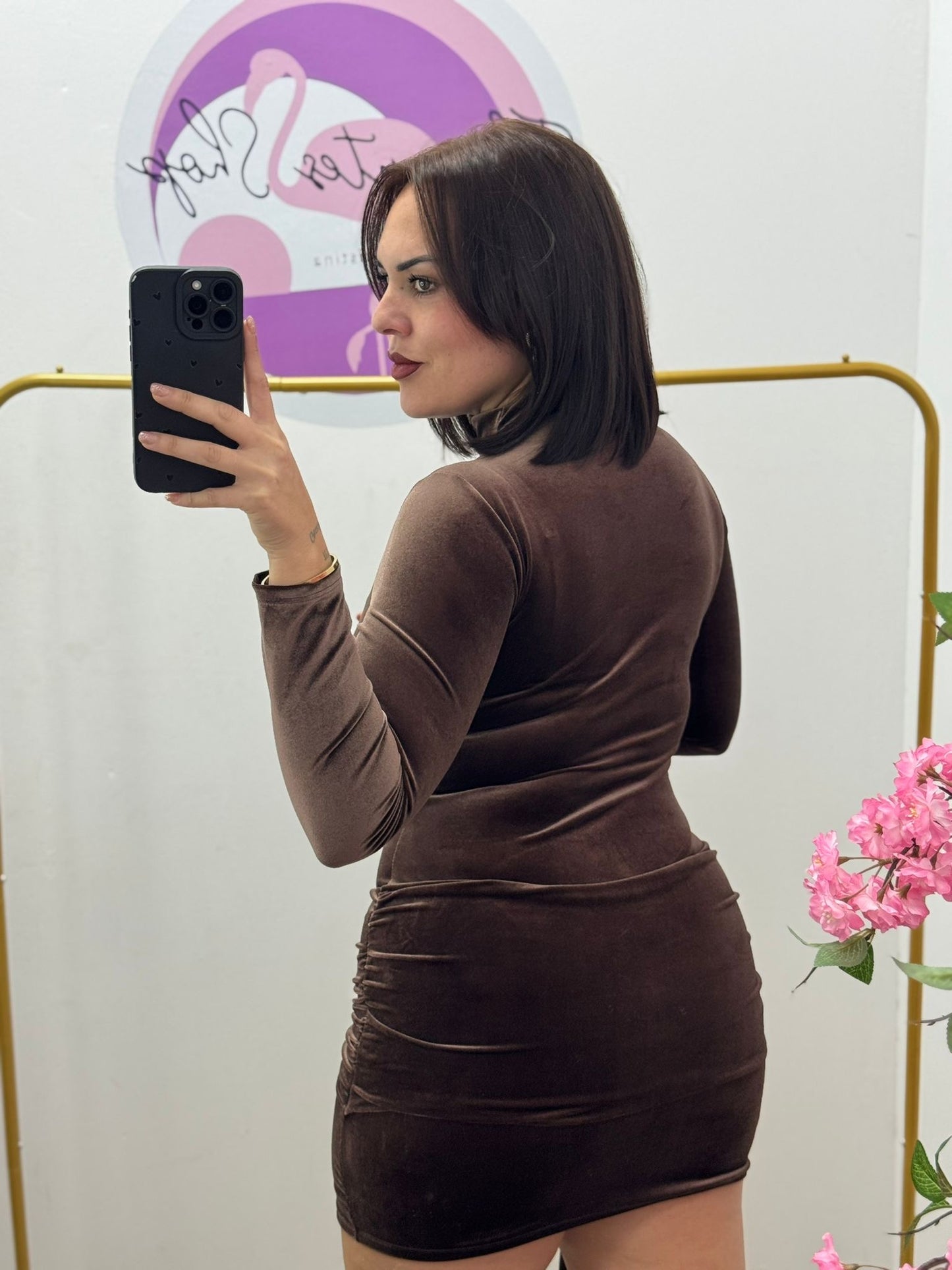 Vestido Terciopelo Marrón