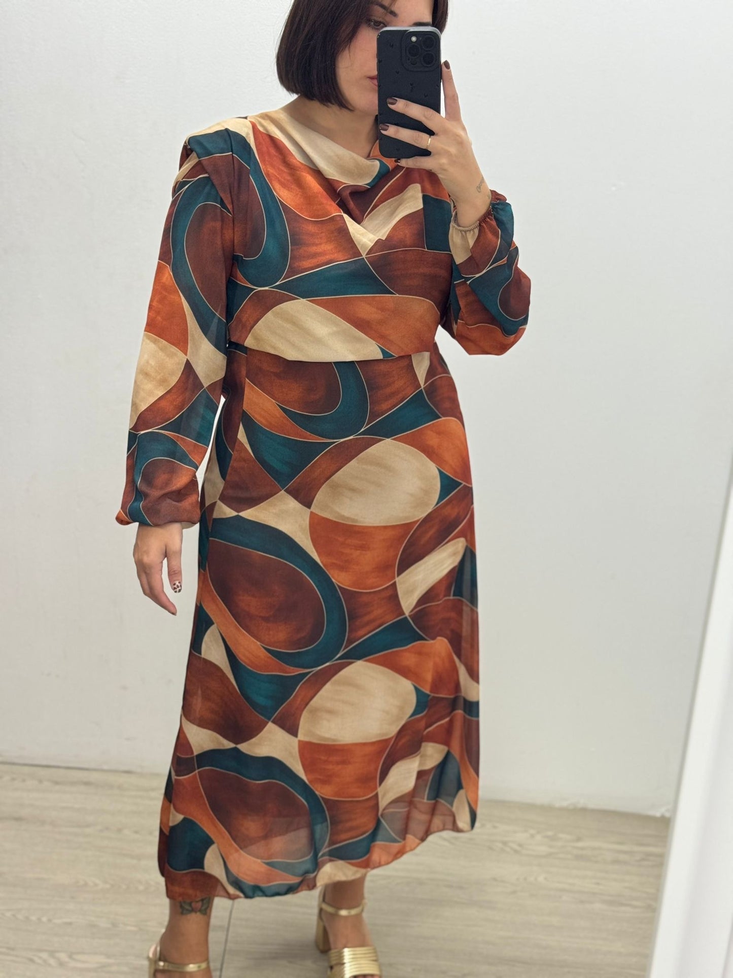 Vestido Evento Gasa Estampado