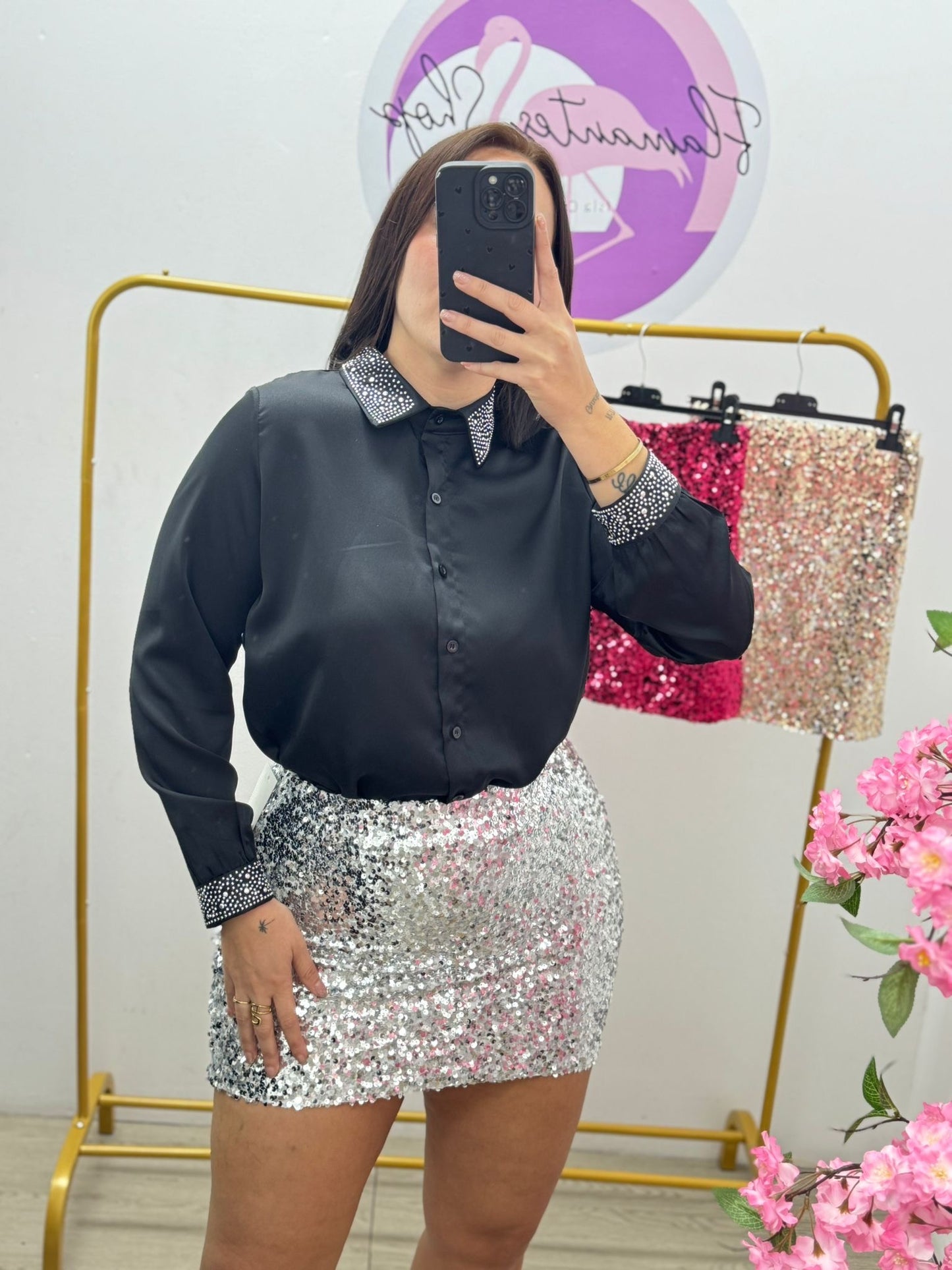 Falda Lentejuelas Corta