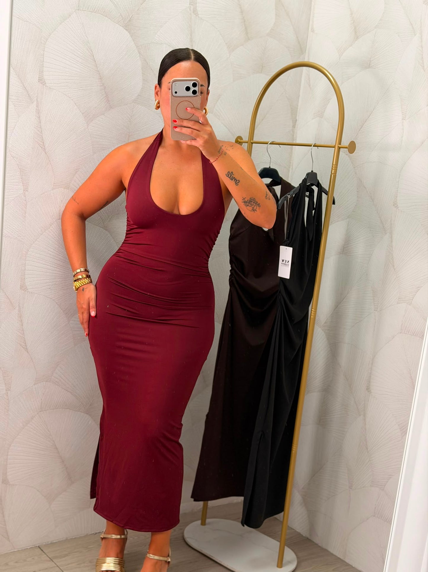 VESTIDO CUELLO HALTER LICRA
