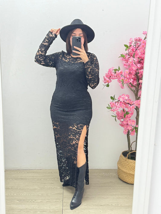 Vestido Encaje Negro