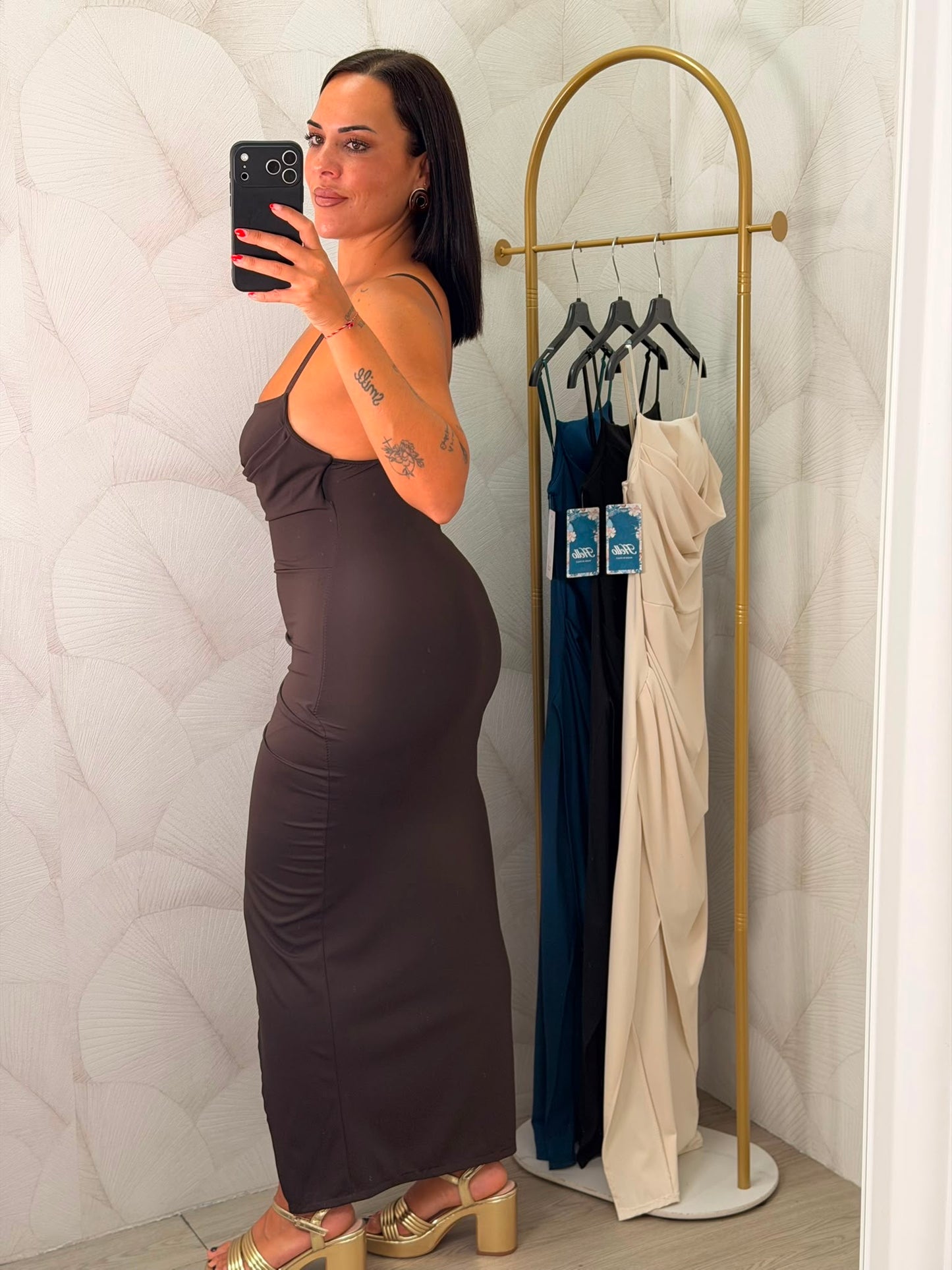 VESTIDO ESCOTE LICRA