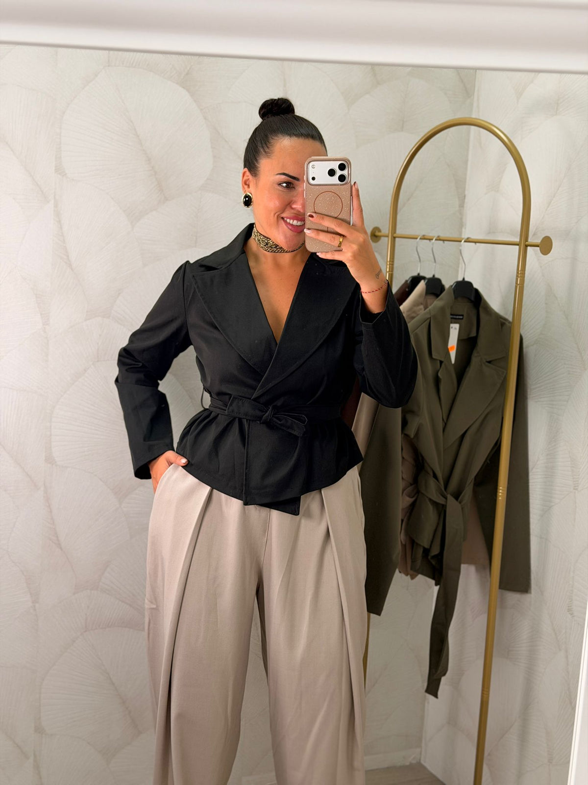 CHAQUETA GABARDINA CORTA