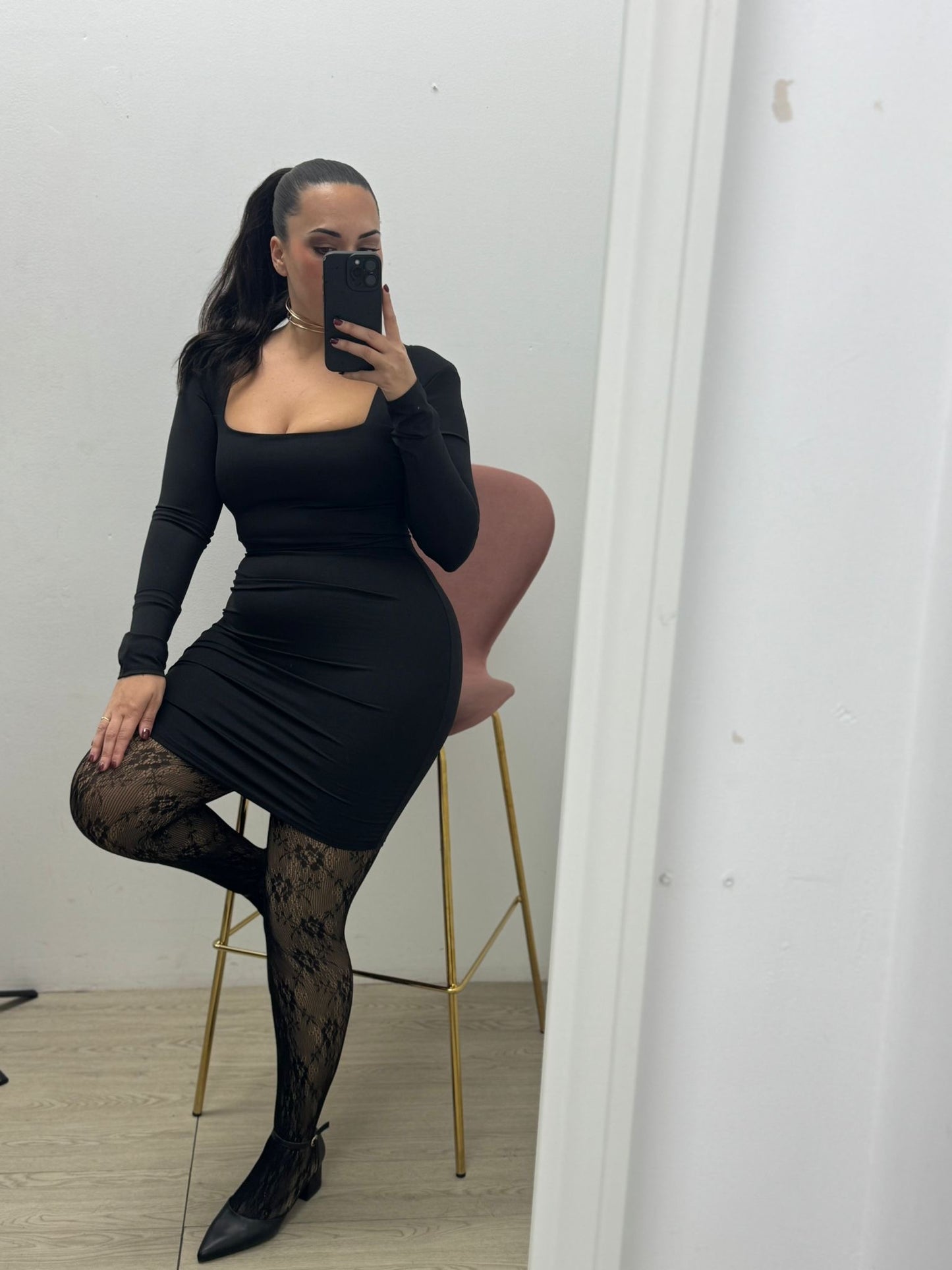 Vestido Escote Cuadrado