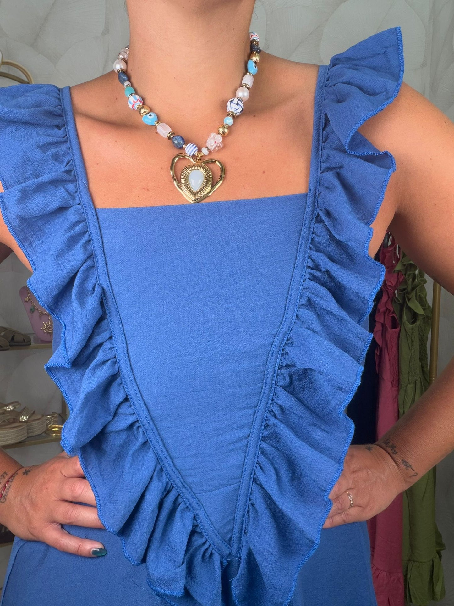 VESTIDO VOLANTE LISO