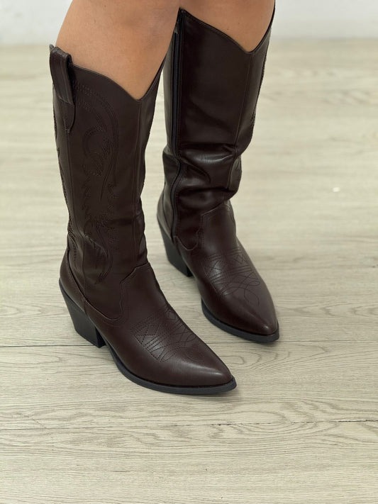 Bota cowboy marrón