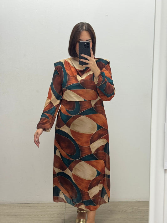 Vestido Evento Gasa Estampado
