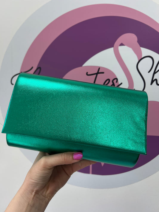 Bolso de Fiesta Verde Metalizado