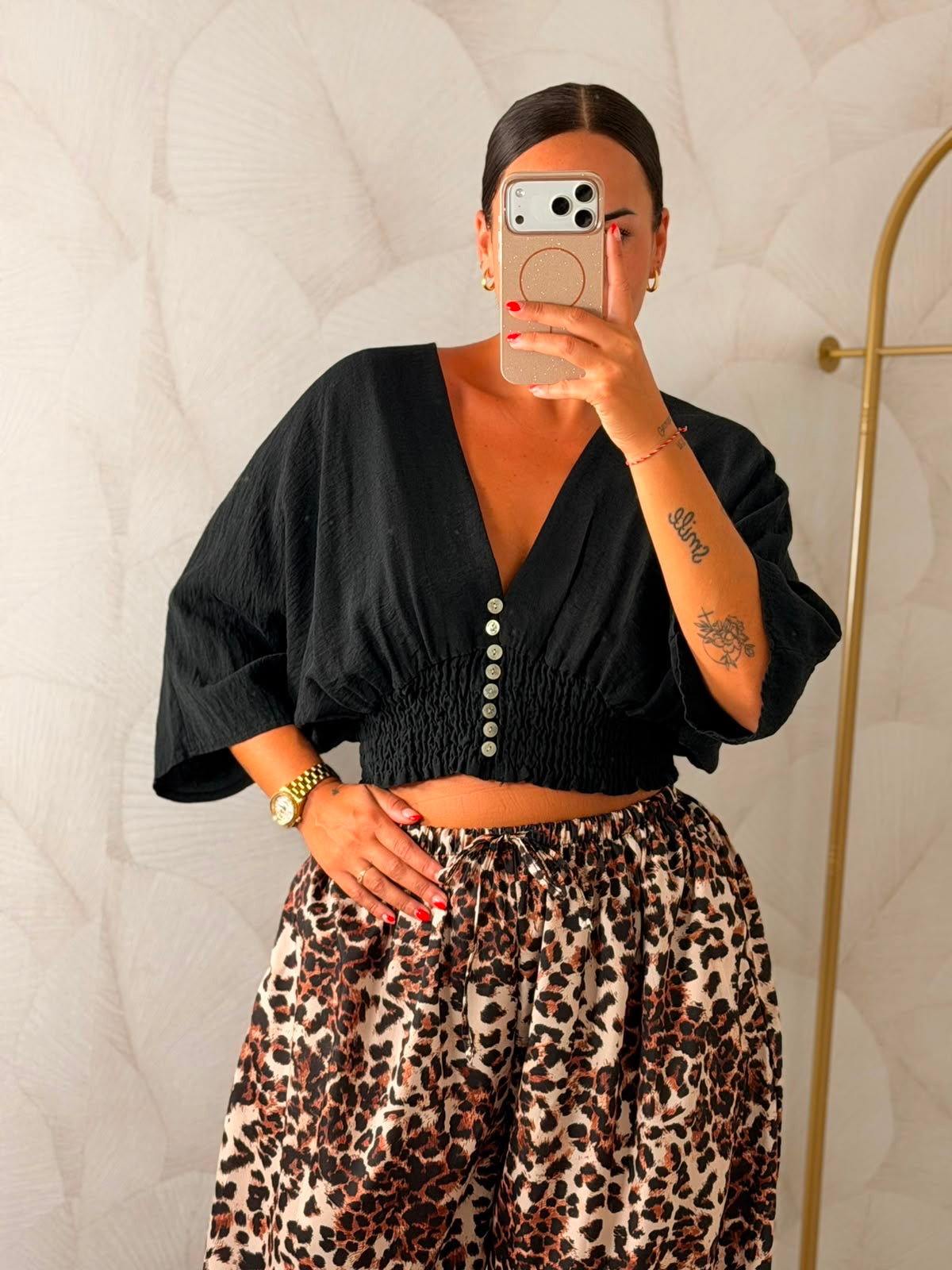 CAMISA FRUNCE NEGRA