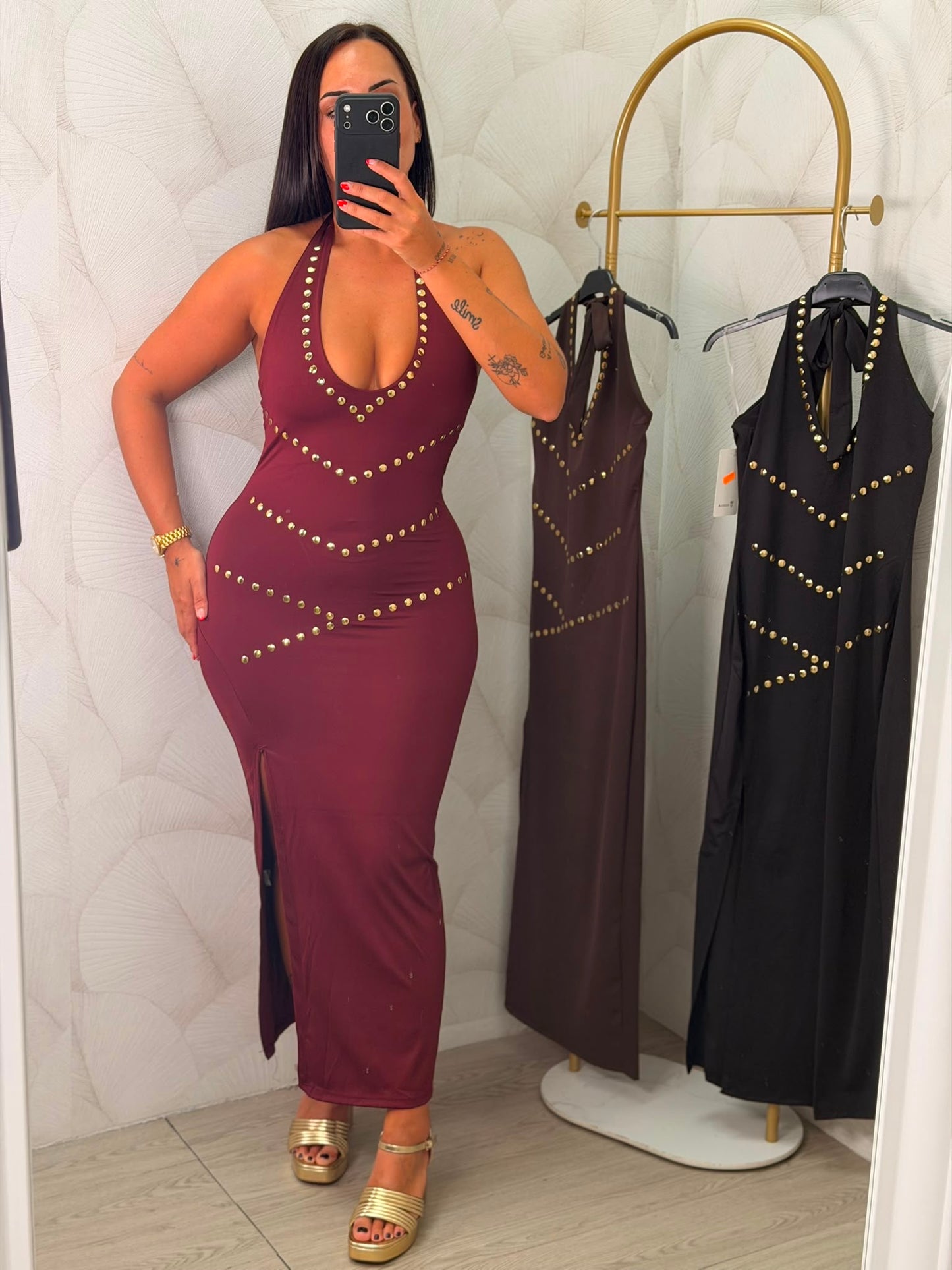 VESTIDO TACHUELAS
