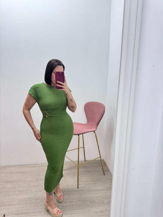 Vestido Canalé Verde