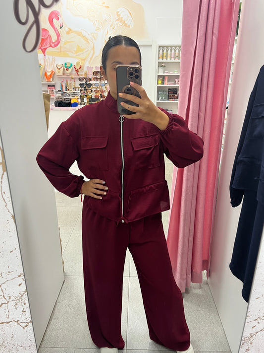 Conjunto chaqueta bolsillos