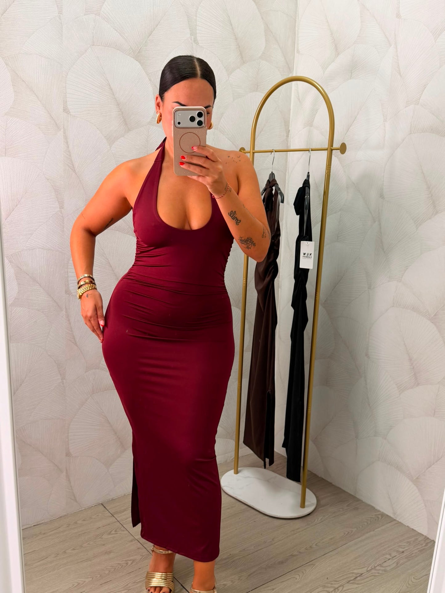 VESTIDO CUELLO HALTER LICRA