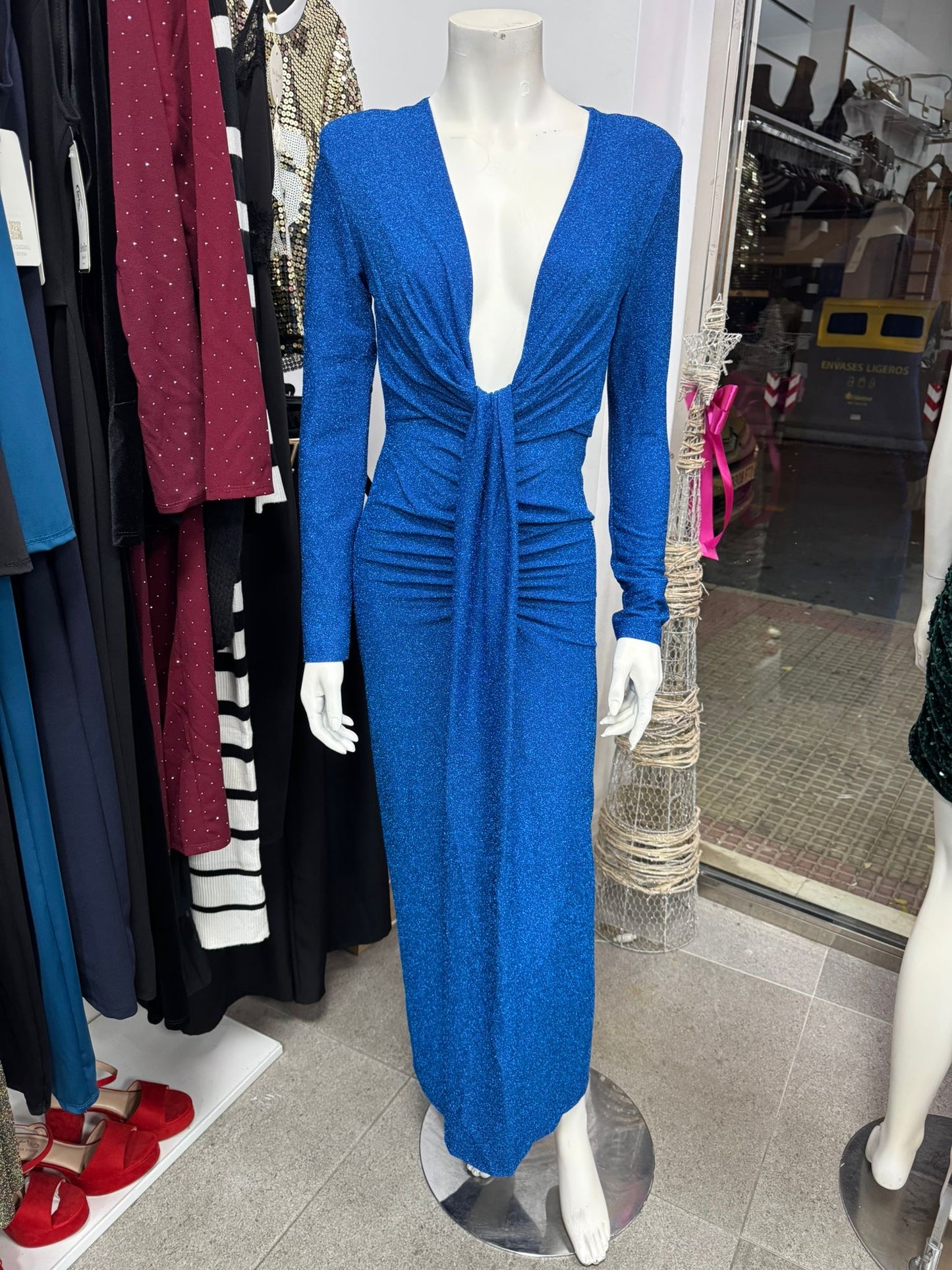 Vestido Brillo Azul
