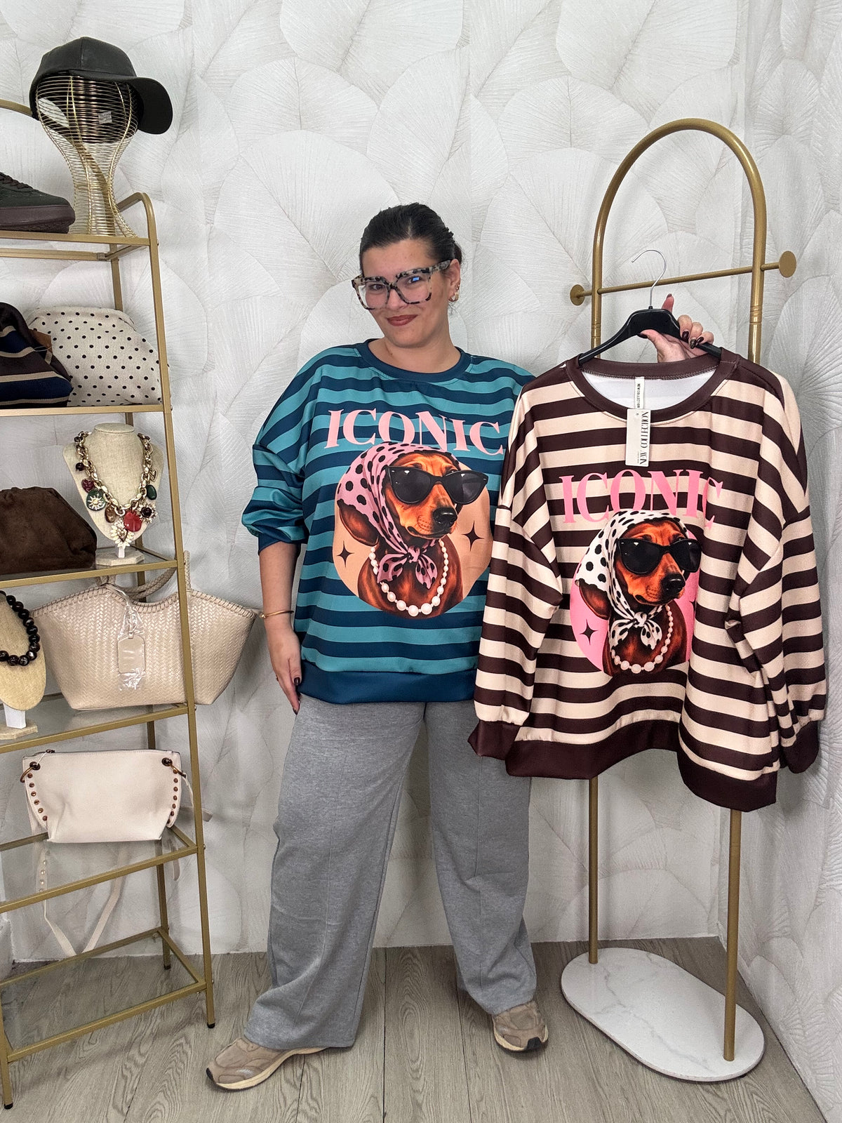 SUDADERA PERRO RAYAS