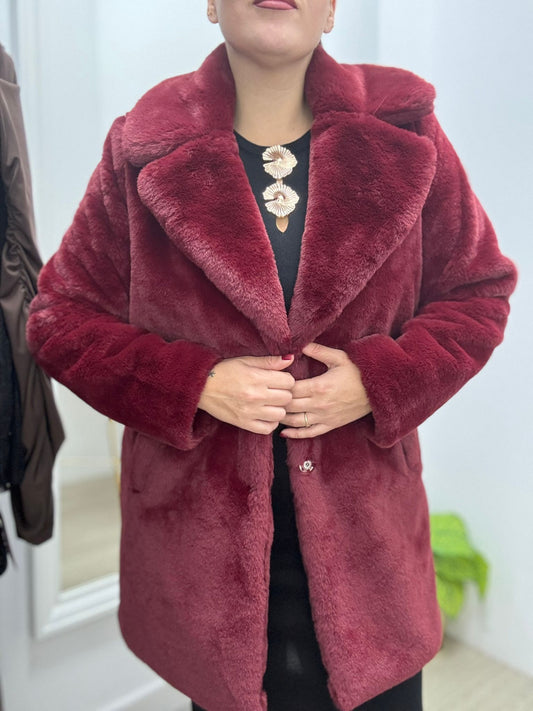 Abrigo Pelos Burdeos
