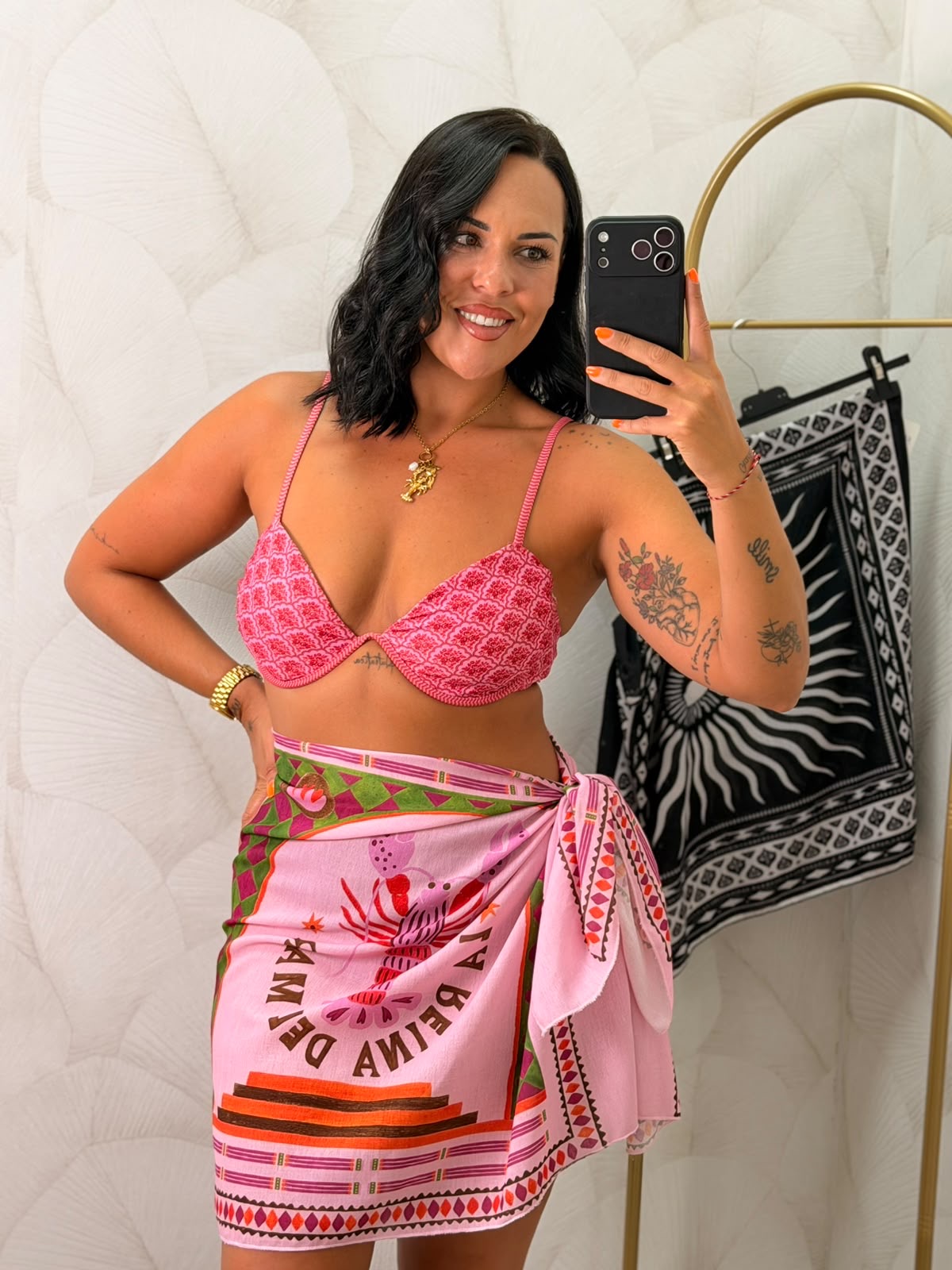 FALDA PAREO ROSA