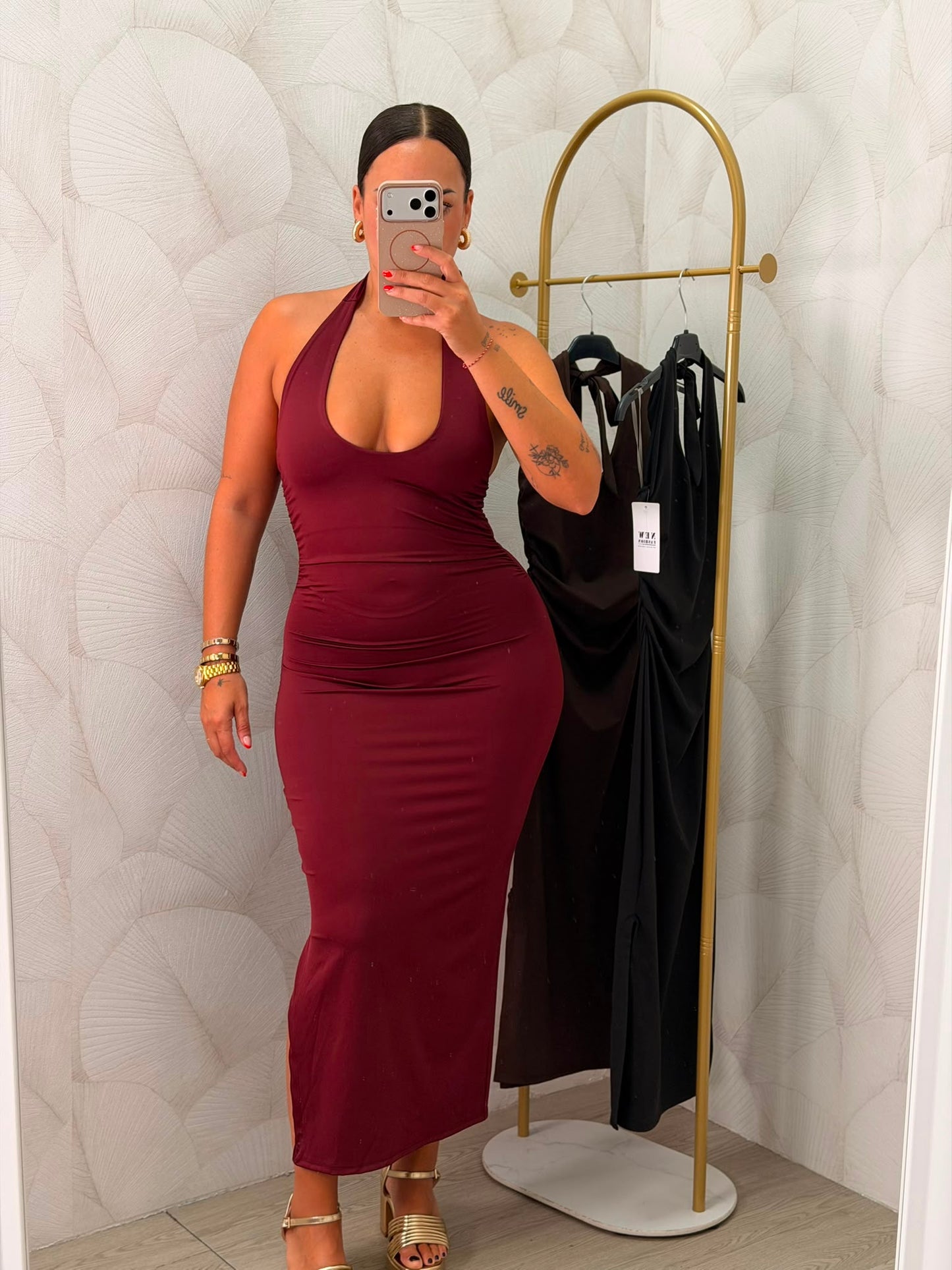 VESTIDO CUELLO HALTER LICRA