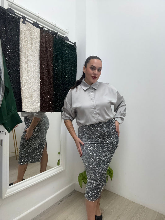 Falda Terciopelo Lentejuelas