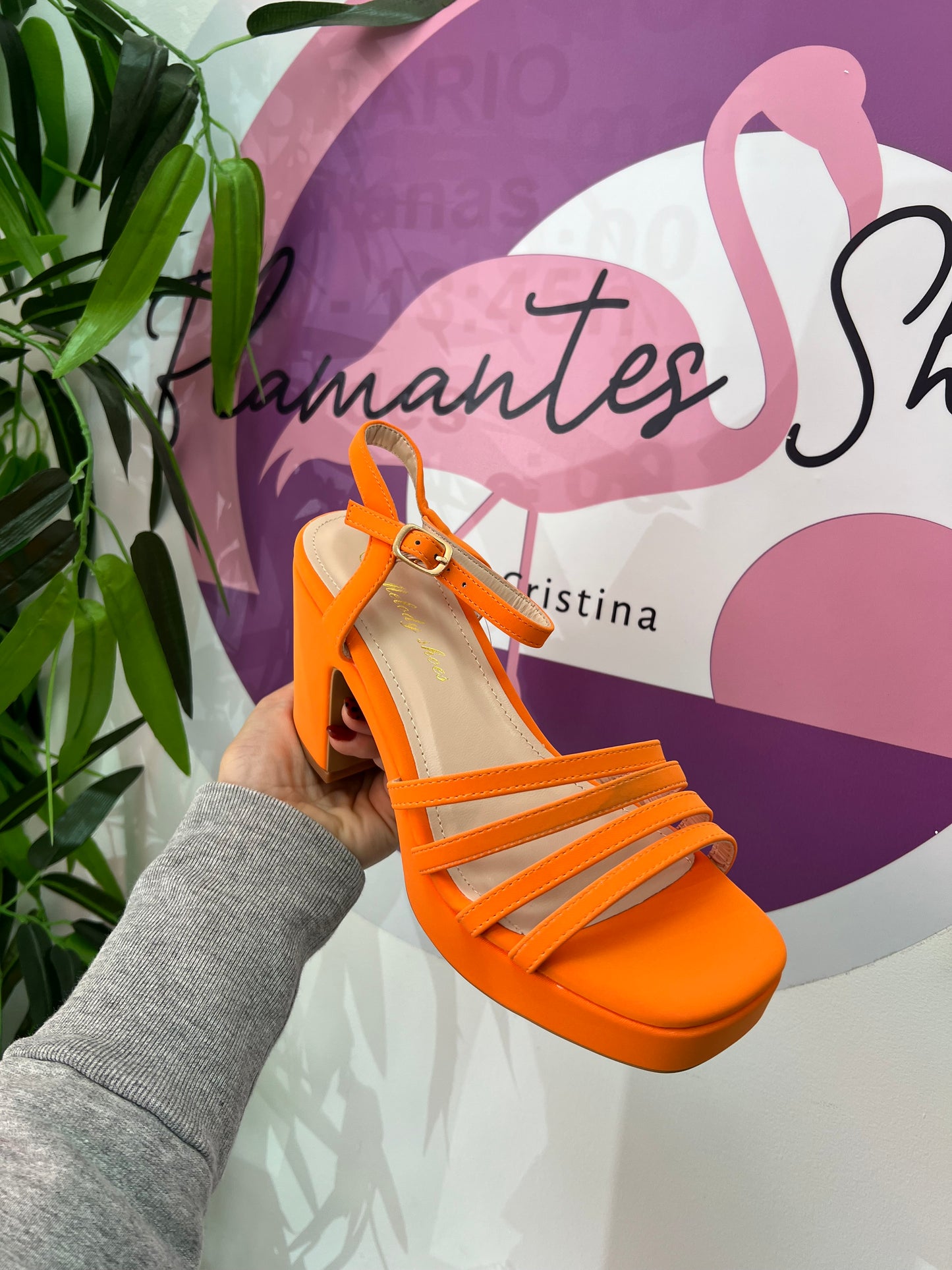 Zapato Tacón Naranja