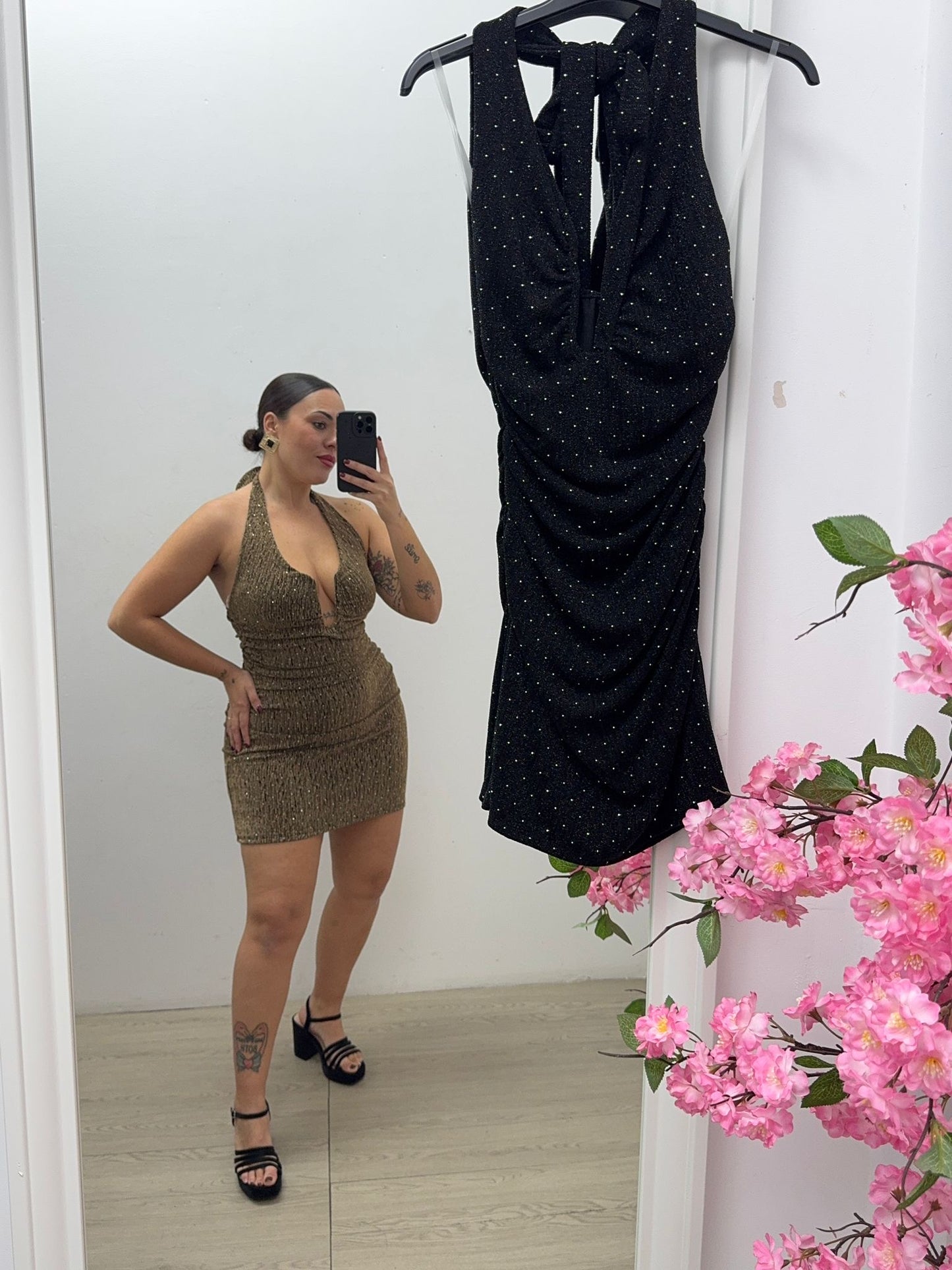 Vestido Escote Brillo