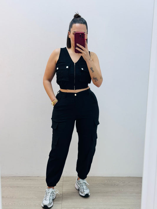 Conjunto Top y Pantalón Negro