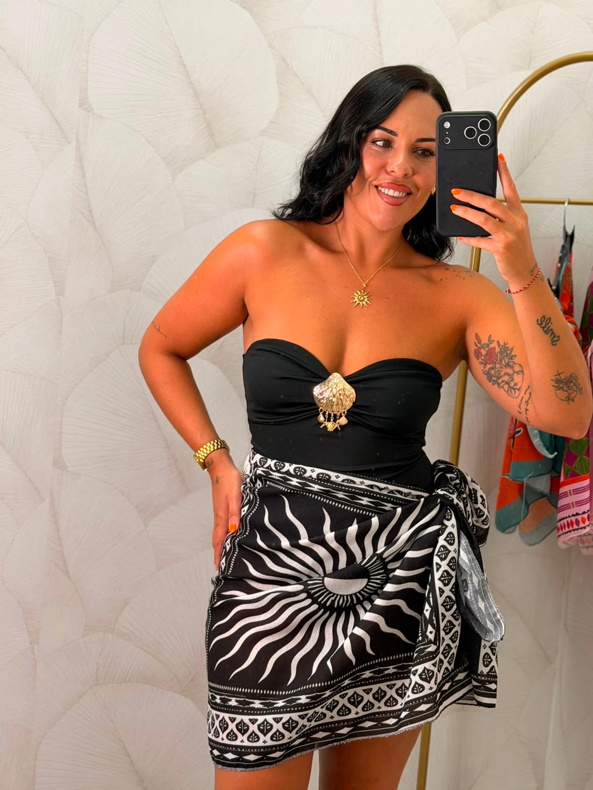 FALDA PAREO NEGRA
