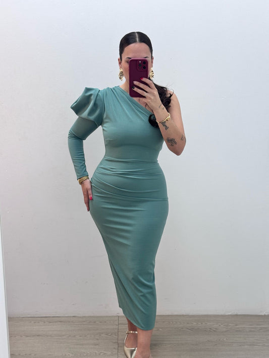 Vestido Manga Menta