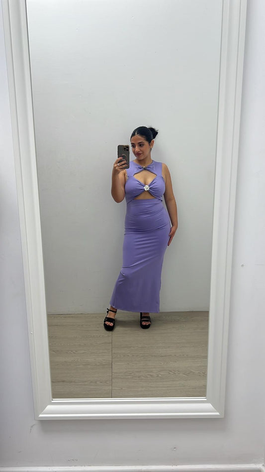 Vestido Flor Lila