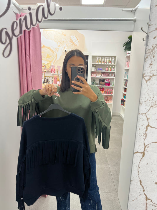 Sudadera flecos